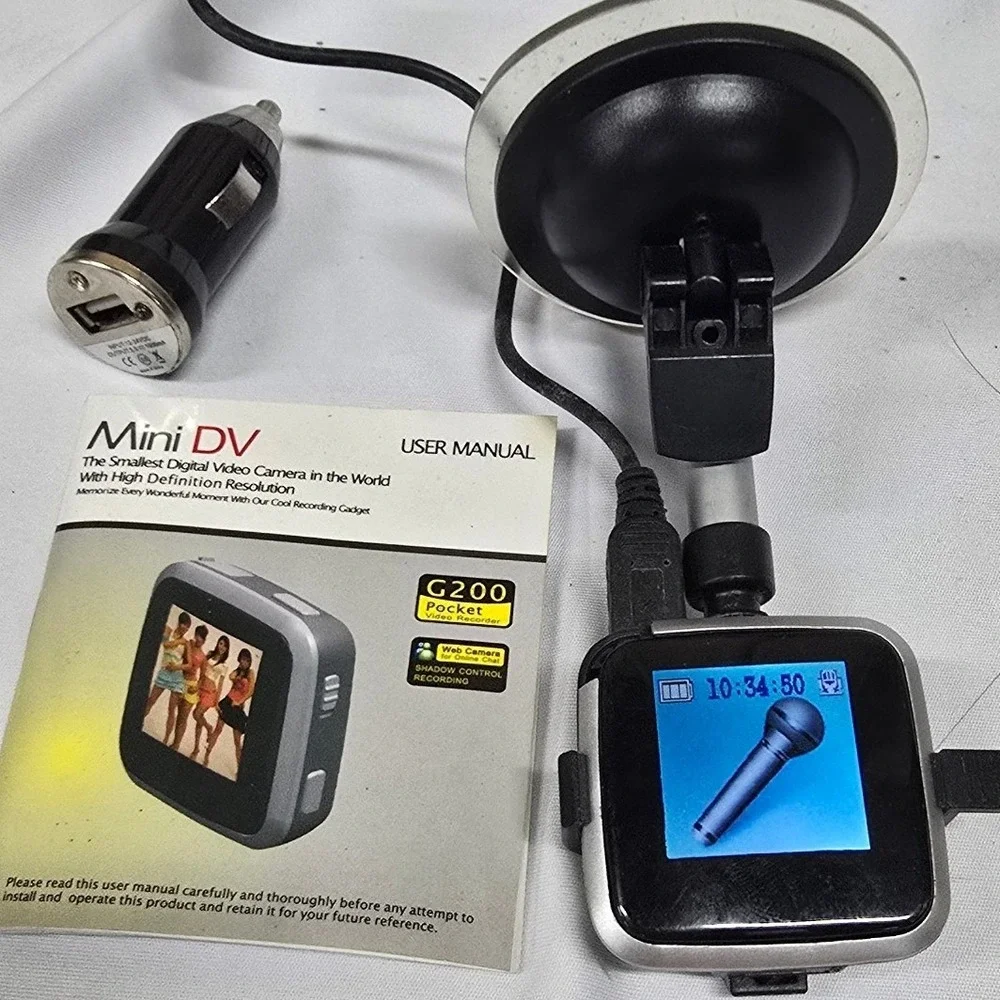Mini DV G200 Pocket Digital Video Recorder‎ Camera with Mount and Accessories